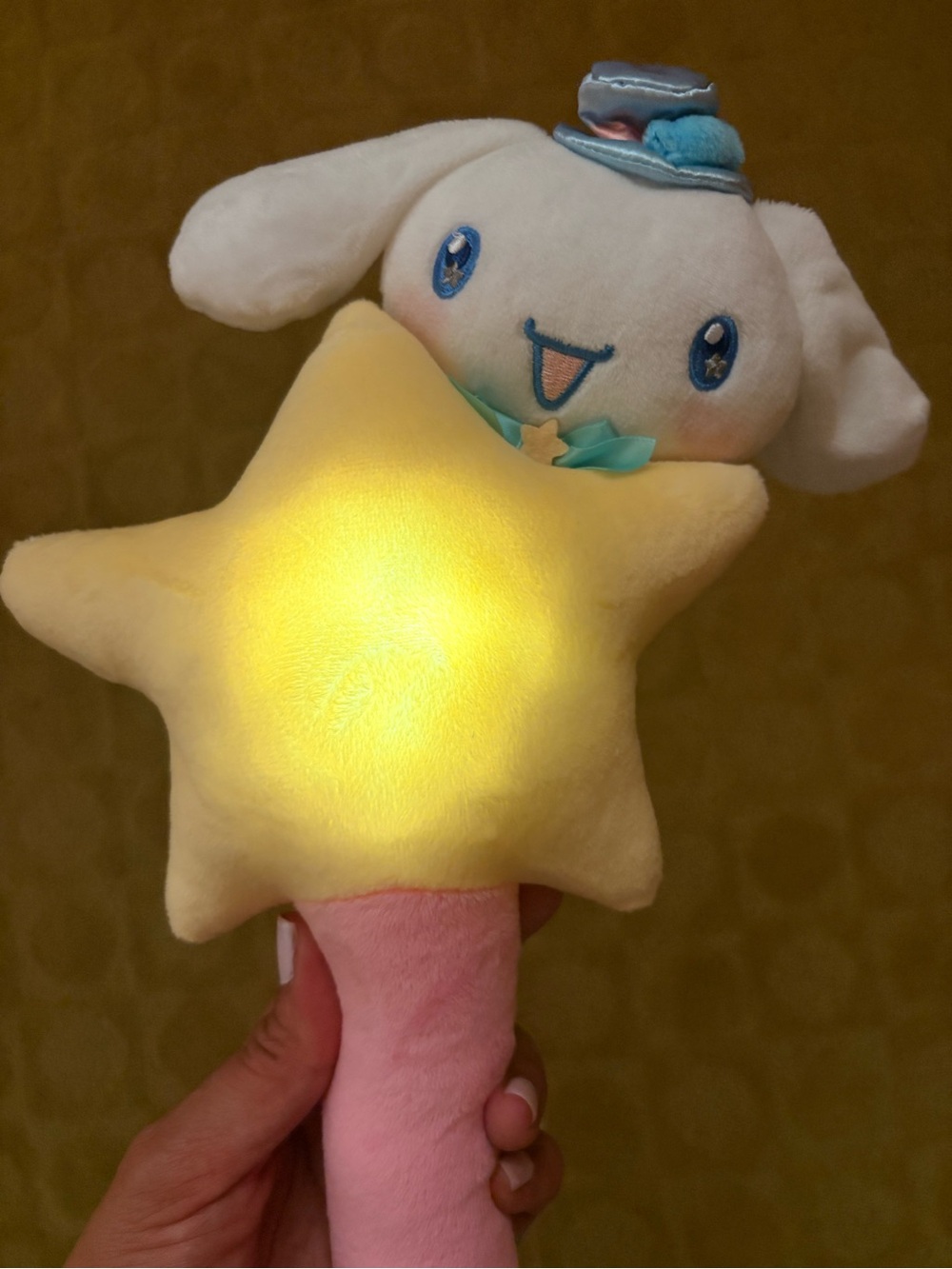 Sanrio Cinnamoroll Star Light Plush - White, Yellow & Pink